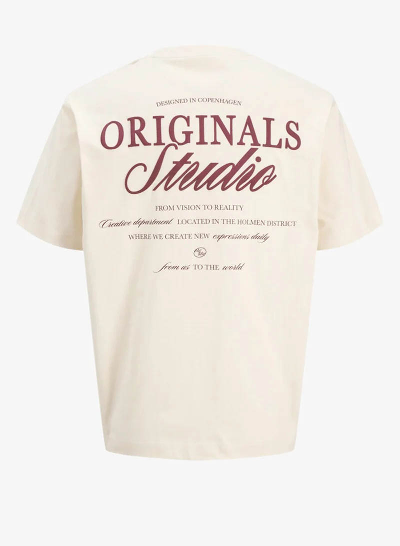 JACK & JONES  Logo Crew Neck T-Shirt for Men | Best Price UAE